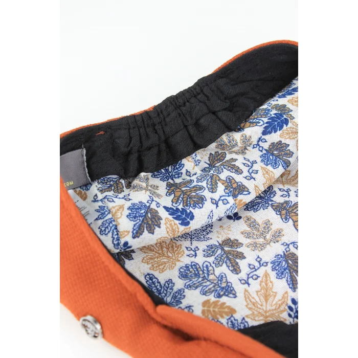 Yazlık Keten Kumaş İtalyan Tarzı Erkek Kasket Şapka - Lastikli Bedensiz Model, Dayanıklı Kumaş, Desenli İç Astar