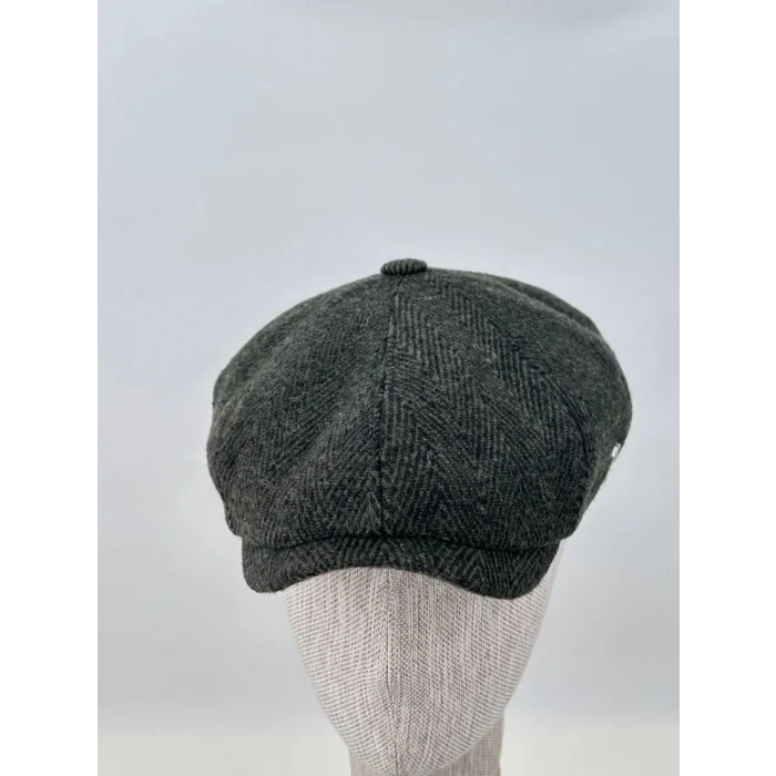 Kışlık Kaşe Kumaş Kasket Şapka – Retro Desenli Modern Model