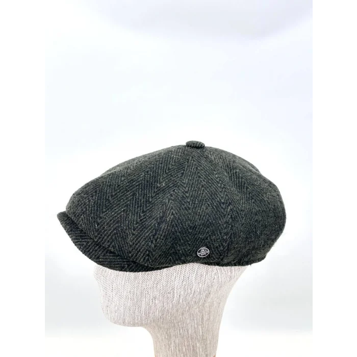 Kışlık Kaşe Kumaş Kasket Şapka – Retro Desenli Modern Model