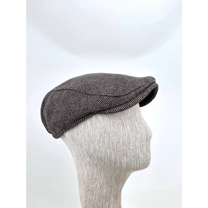 Kışlık Kasket Şapka – Özel Çizgili Kaşe, Şehir Stili Bedensiz Lastikli Model