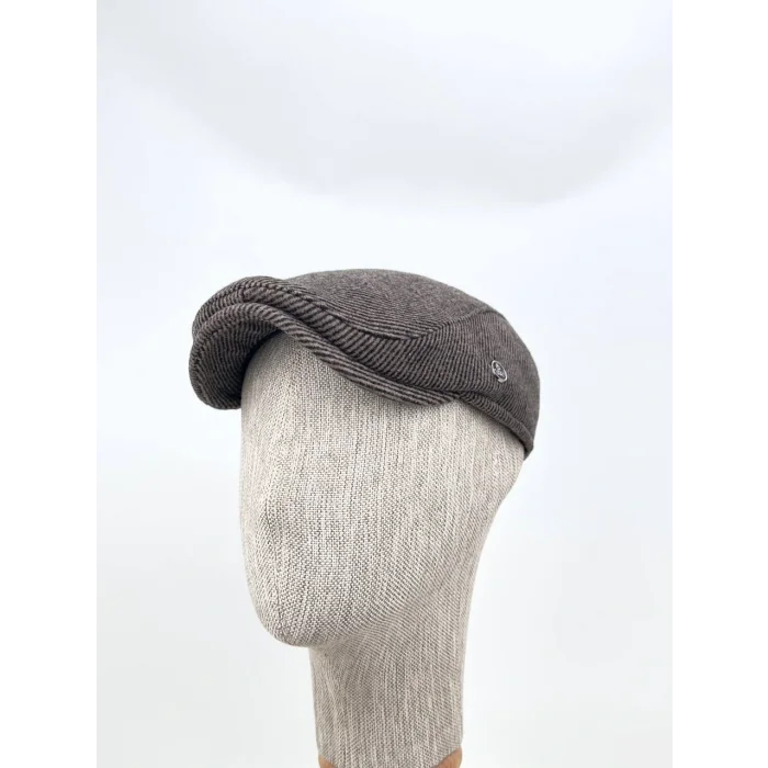 Kışlık Kasket Şapka – Özel Çizgili Kaşe, Şehir Stili Bedensiz Lastikli Model