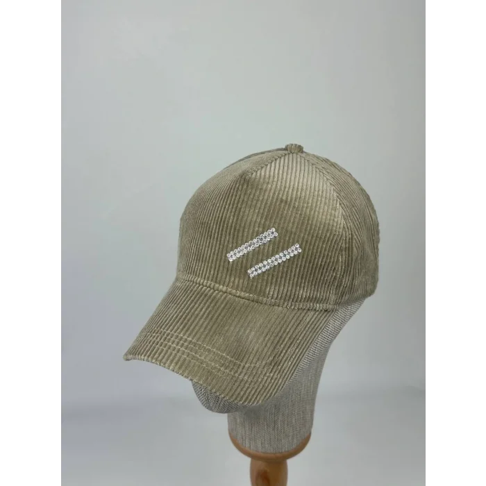 Taş Detaylı Kadife Şapka – Unisex Günlük Stil