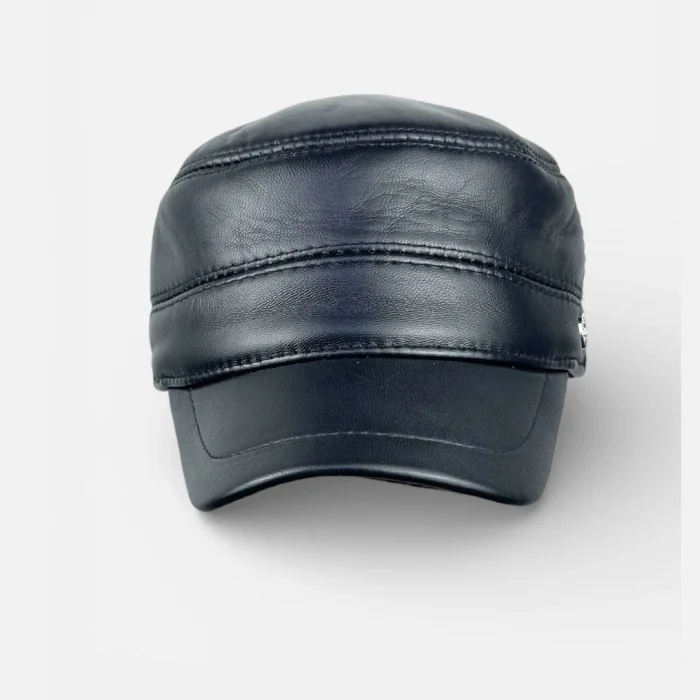 KIŞLIK ERKEK DERİ KASKET KULAKLIKLI BEDENSİZ MODEL