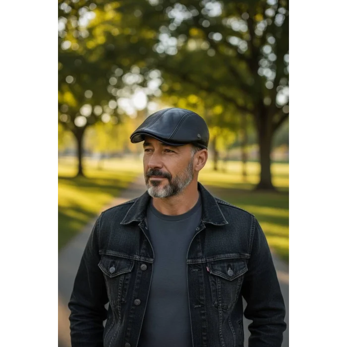 Karnas Gerçek Deri Bedenli Kasket Şapka – Elite Koleksiyon