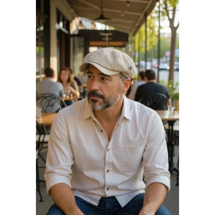 Karnas Keten Standart Beden Yazlık Kasket Şapka – Hafif ve Konforlu