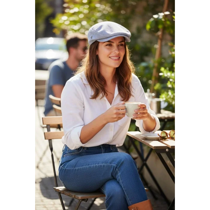 Karnas Bayan Keten Yazlık Kasket Şapka – Standart Beden & Günlük Şıklık Sunan Hafif ve Konforlu Tasarım