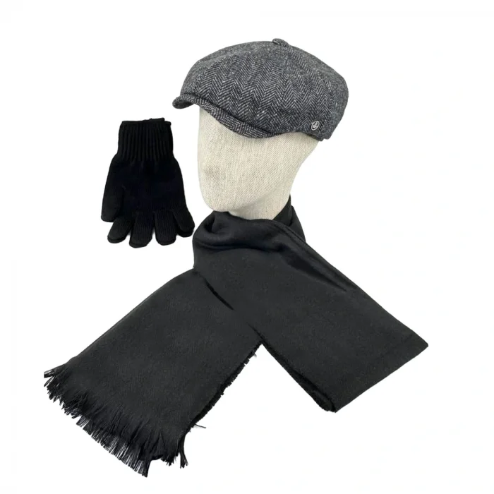 ERKEK PREMİUM YÜNLÜ KASKET ATKI ELDİVEN SETİ