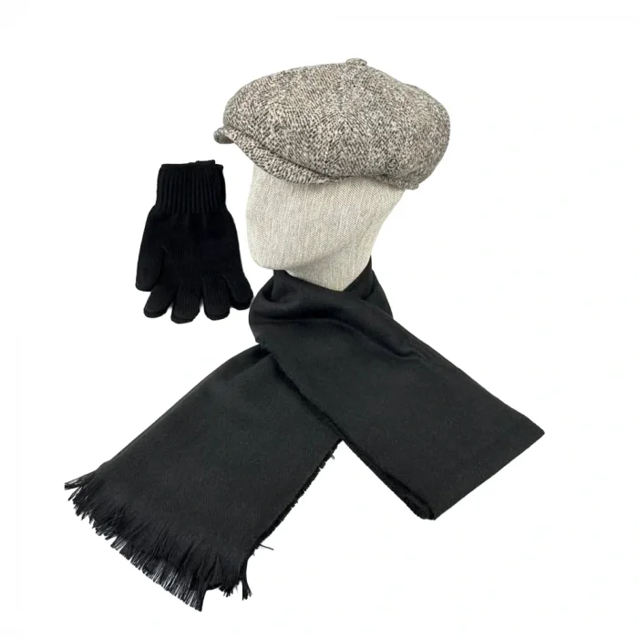 ERKEK YÜNLÜ ÜÇLÜ KIŞLIK SET – KASKET ATKI ELDİVEN