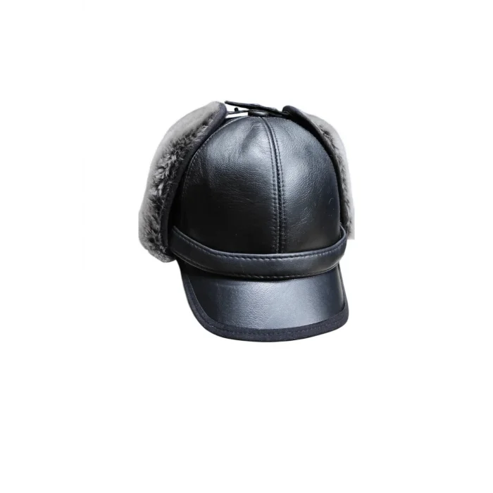 HAKİKİ DERİ KIŞLIK ŞAPKA SİPERLİ PİLOT MODEL