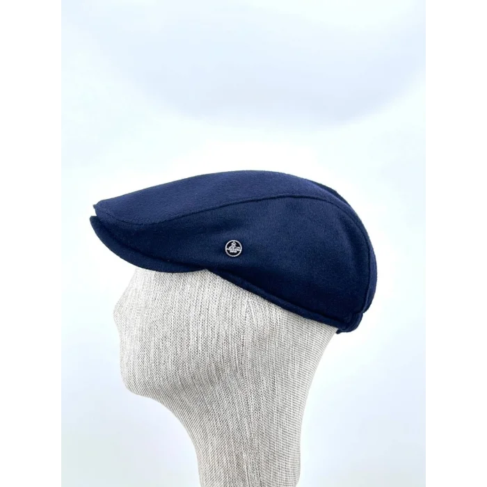 Kışlık Kasket Şapka – Klasik Lacivert Yün Dokuma, Peaky Blinders Tarzı Bedensiz Lastikli Model