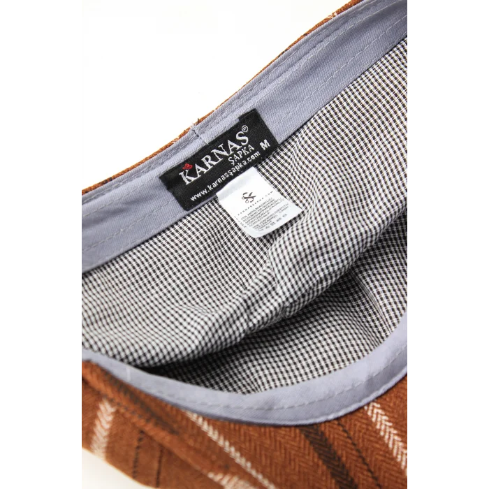 Çizgili Kumaş İngiliz Tarzı Kasket – Klasik Tasarım, Yüksek Kalite