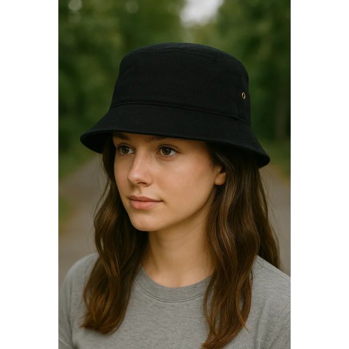 Unisex Bucket Şapka Düz Renk