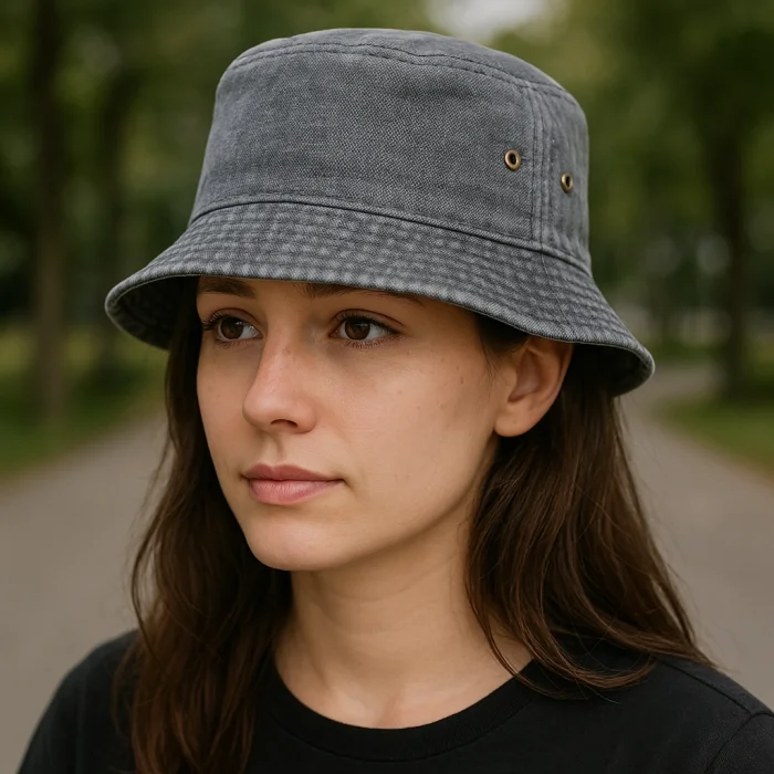Unisex Bucket Şapka Düz Renk Balıkçı Model