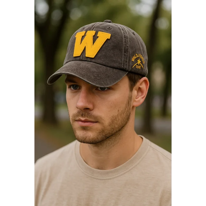 Who Hat Why Nakışlı Eskitme Spor Model Şapka / Ayarlanabilir Model