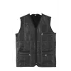 ERKEK SİYAH DERİ YELEK - İÇİ KÜRKLÜ