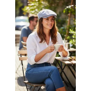 Karnas Bayan Keten Yazlık Kasket Şapka – Standart Beden & Günlük Şıklık Sunan Hafif ve Konforlu Tasarım