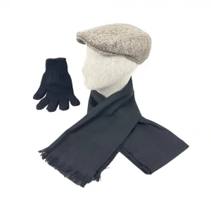 ERKEK YÜNLÜ KLASİK SET – KASKET ATKI ELDİVEN