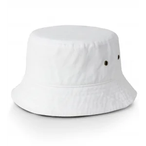 Unisex Beyaz Bucket Şapka Balıkçı Model Eskitme (Yıkanmış) Model