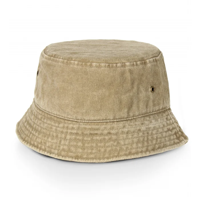 Unisex Bucket Şapka Düz Renk Eskitme Model