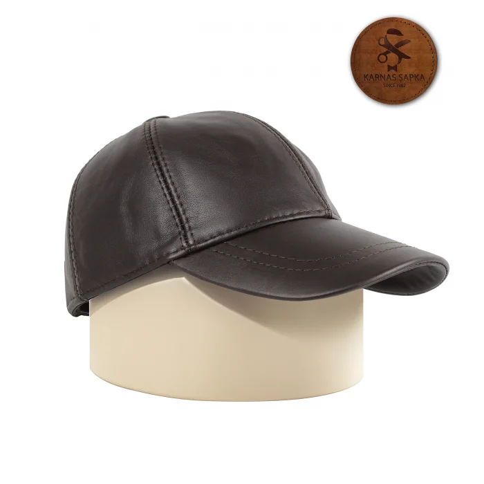 KARNAS ŞAPKA KAHVERENGİ DERİ SPOR ŞAPKA