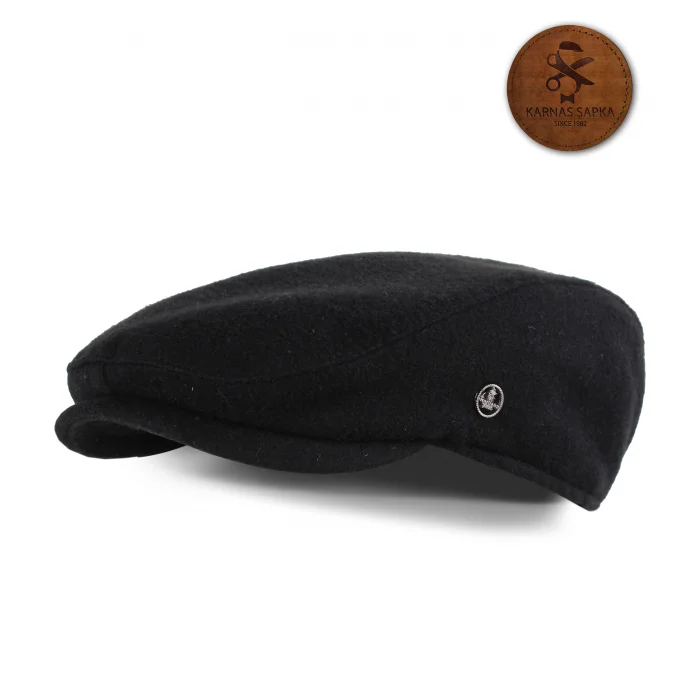 SİYAH YÜNLÜ KAŞE KIŞLIK KUMAŞ TOMMY SHELBY KASKET ŞAPKA (TERLETMEZ SATEN KAPİTONE DİKİŞLİ ASTAR)