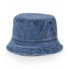 Unisex Bucket Şapka Düz Renk Denim Eskitme