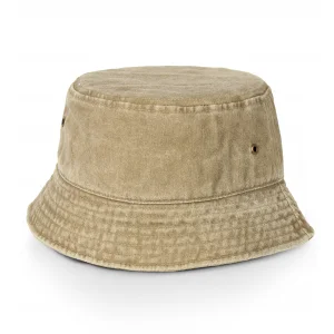 Unisex Bucket Şapka Düz Renk Eskitme Model
