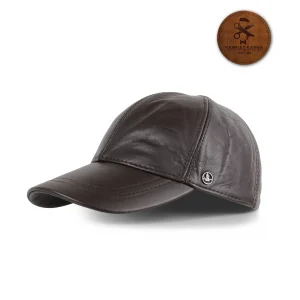 KARNAS ŞAPKA KAHVERENGİ DERİ SPOR ŞAPKA