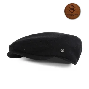 SİYAH YÜNLÜ KAŞE KIŞLIK KUMAŞ TOMMY SHELBY KASKET ŞAPKA (TERLETMEZ SATEN KAPİTONE DİKİŞLİ ASTAR)