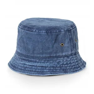 Unisex Bucket Şapka Düz Renk Denim Eskitme