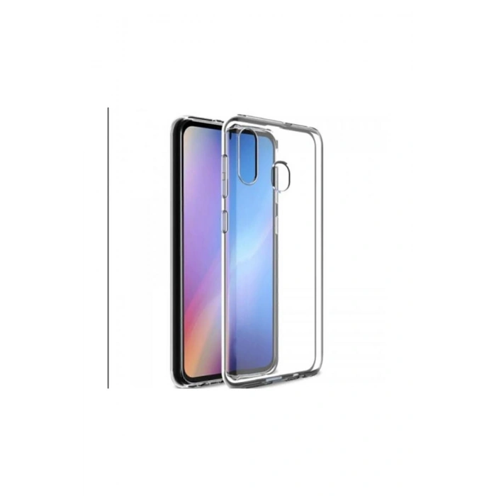 Galaxy A20 Toz Koruma Tıpalı Ultra İnce Şeffaf Silikon Kılıf