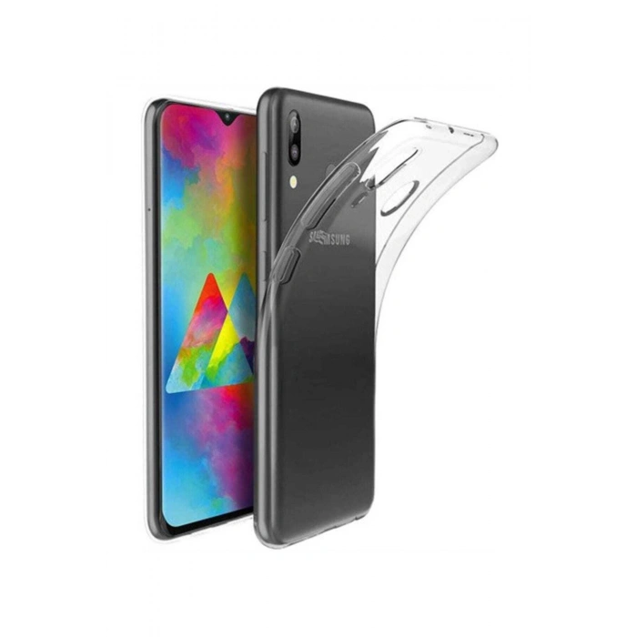 Galaxy A40 Toz Koruma Tıpalı Ultra İnce Şeffaf Silikon Kılıf