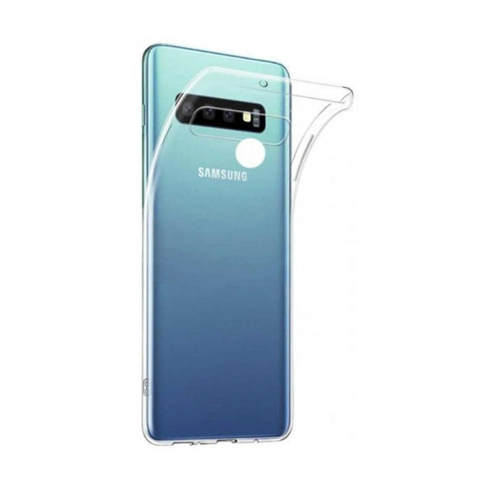 Galaxy S10 Toz Koruma Tıpalı Ultra İnce Şeffaf Silikon Kılıf