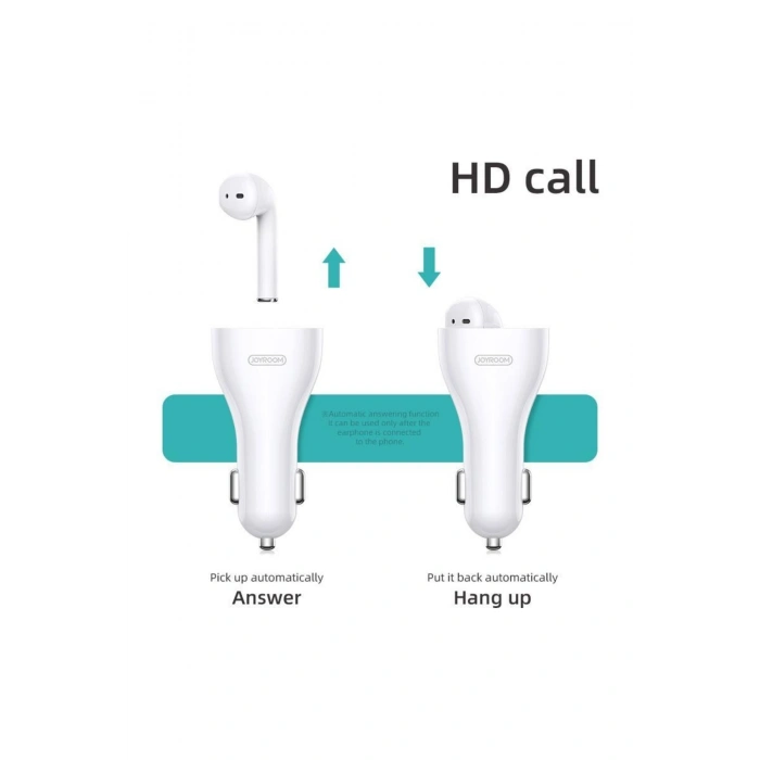 Bluetooth Kablosuz Kulaklıklı Araç Şarj Cihazı Jr-cp1