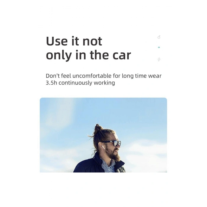Bluetooth Kablosuz Kulaklıklı Araç Şarj Cihazı Jr-cp1
