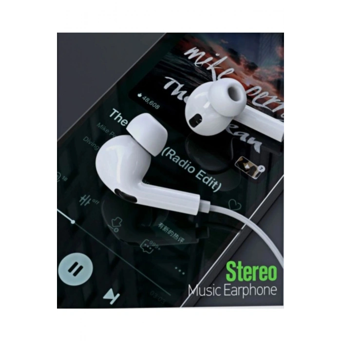 - E3 3.5 mm Uyumlu Jack Stereo Bass Kulaklık Gürültü Izolasyonlu Desenli Kablolu Metal Kulaklık