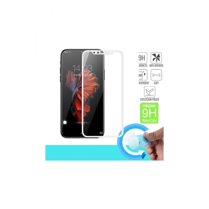 Apple Iphone Xr 6.1 Fiber Nano Ekran Koruyucu Beyaz