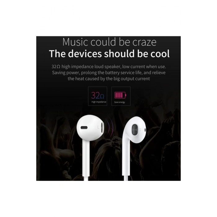 JR-EP1 1.2m 3.5mm Mikrofonlu Kulak içi Kulaklık iPhone, iPad