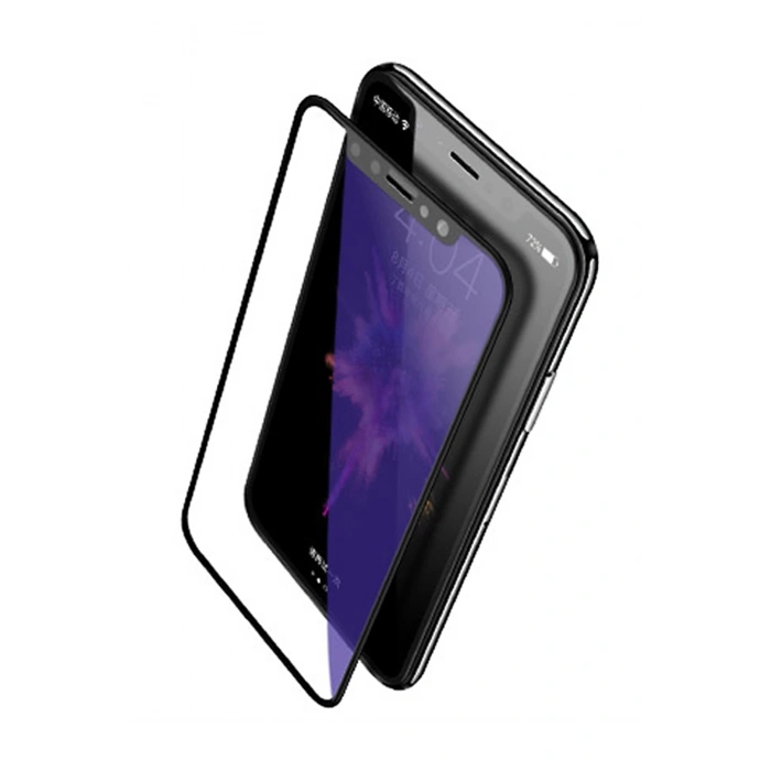 Jm3040 Iphone X /xs Tam Kaplayan Anti Blue Ray Temperli Ekran Koruyucu Fast Stick Siyah