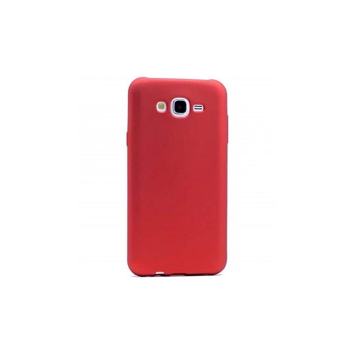 Galaxy J7 Core Kılıf Tam Renk Esnek Slim Silikon Kapak Kırmızı