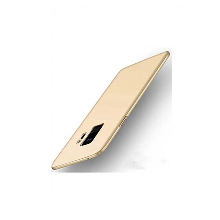 Galaxy S9 Kılıf Tam Renk Esnek Silikon Kapak Gold Premium