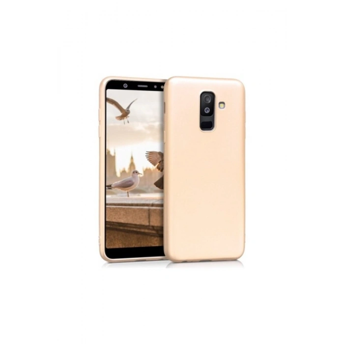 Galaxy J8 Kılıf Ultra Slim Yumuşak Premier Silikon Gold