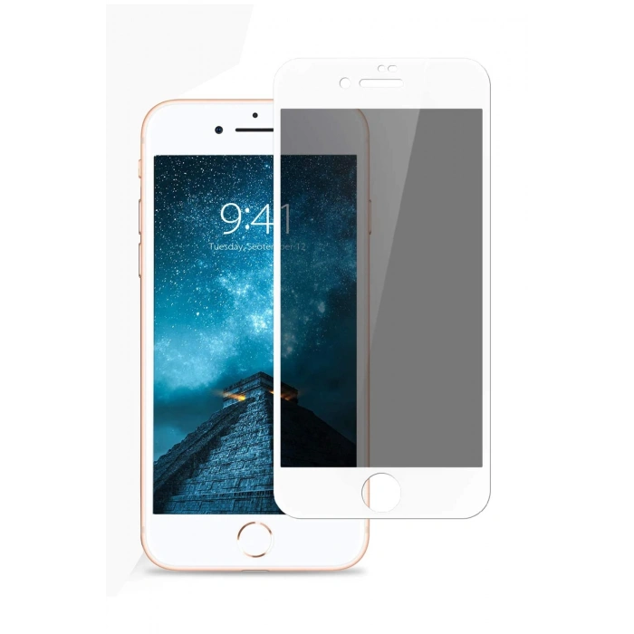 Apple Iphone 8 Plus Cam 10d Privacy Tam Kaplayan Hayalet Cam Beyaz