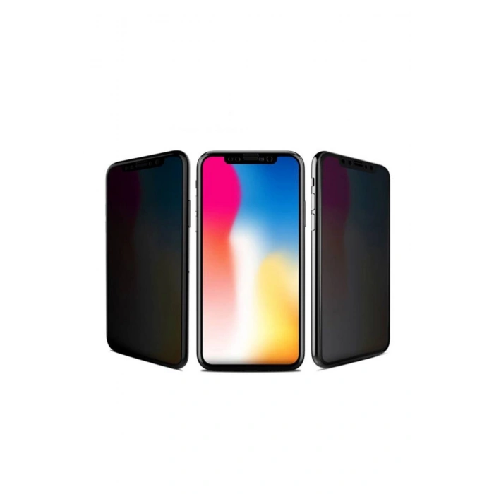 Apple Iphone X/ Xs Siyah Hayalet Gizli Ekran Koruyucu Privacy Cam Jm221