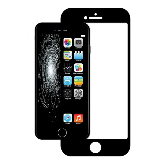 Apple Iphone 7 Fiber Nano Ekran Koruyucu Siyah.