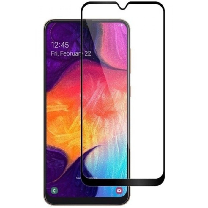 Samsung Galaxy A50 Tam Kaplayan Fiber Nano Ekran Koruyucu Siyah