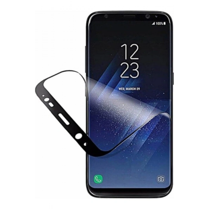 Samsung Galaxy A50 Tam Kaplayan Fiber Nano Ekran Koruyucu Siyah