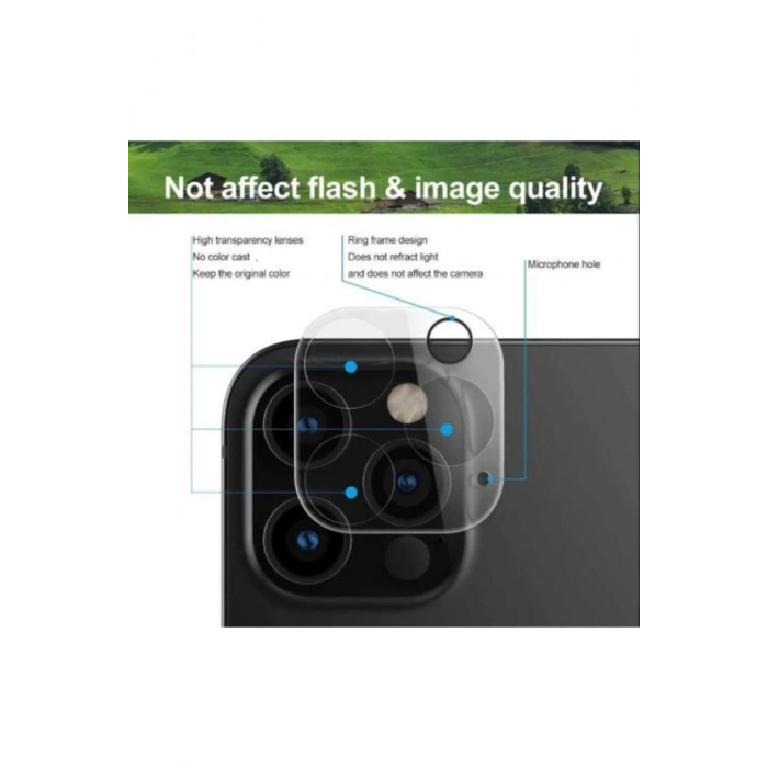 Apple Iphone 12 Pro Kamera Cam Koruyucu Premium Tempered