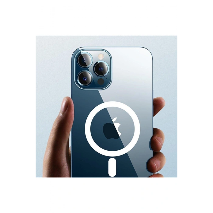 Iphone 12 Mini Dayanıklı Manyetik Şeffaf Kılıf (MAGSAFE UYUMLU)