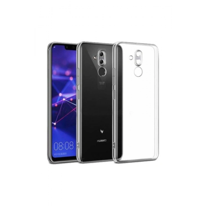 Huawei Mate 20 Lite Şeffaf Tıpalı Kamera Korumalı Lüx Silikon Kılıf